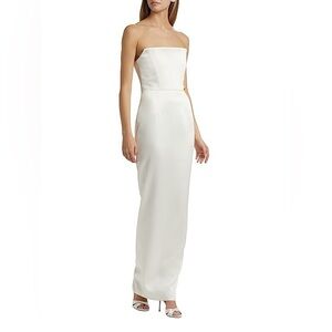 Bronx and Banco White Strapless Wedding Dress